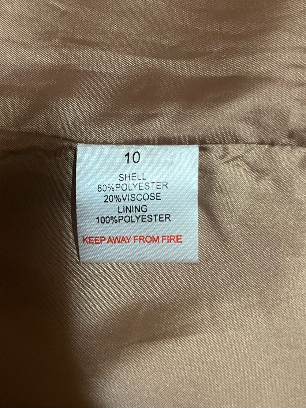 Women's Double-Breasted Camel Trench Coat - Picture 7 of 7